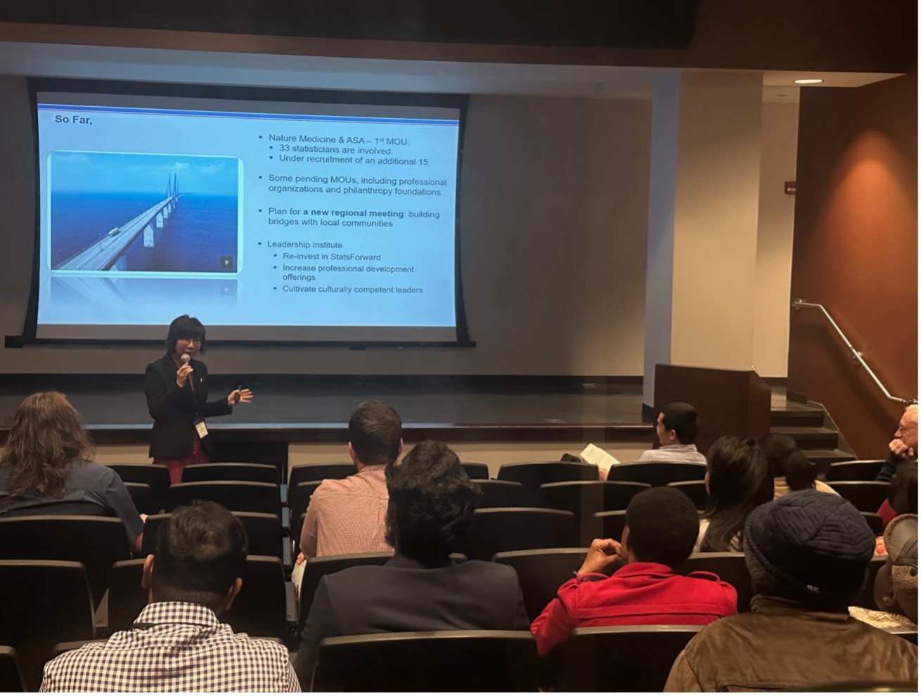 Dr. Ji-Hyun Lee, President of American Statistical Association, delivers her Presidential Address titled “Unpacking My Own Questions.”