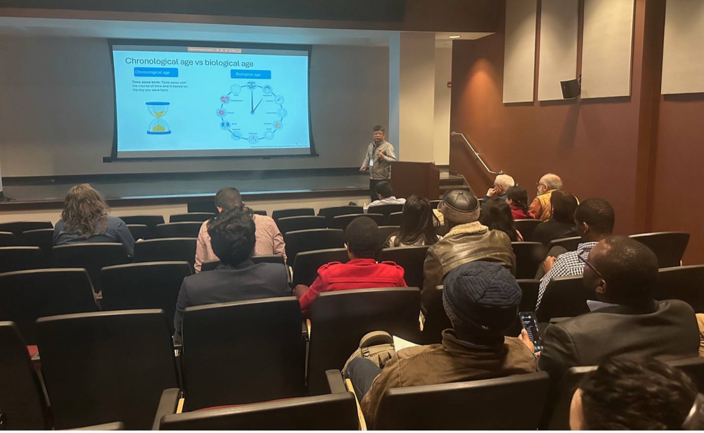 Dr. Peter Song, Professor of Biostatistics at University of Michigan, delivers the Keynote Lecture titled “Statistical Approaches to Addressing Data Science Challenges in Epigenetic Aging Research.”